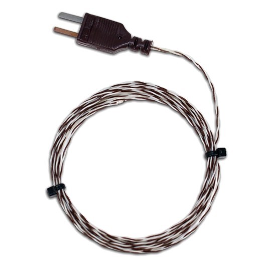 Thermocouple type T, exposed tip, PTFE insulated, 3 m